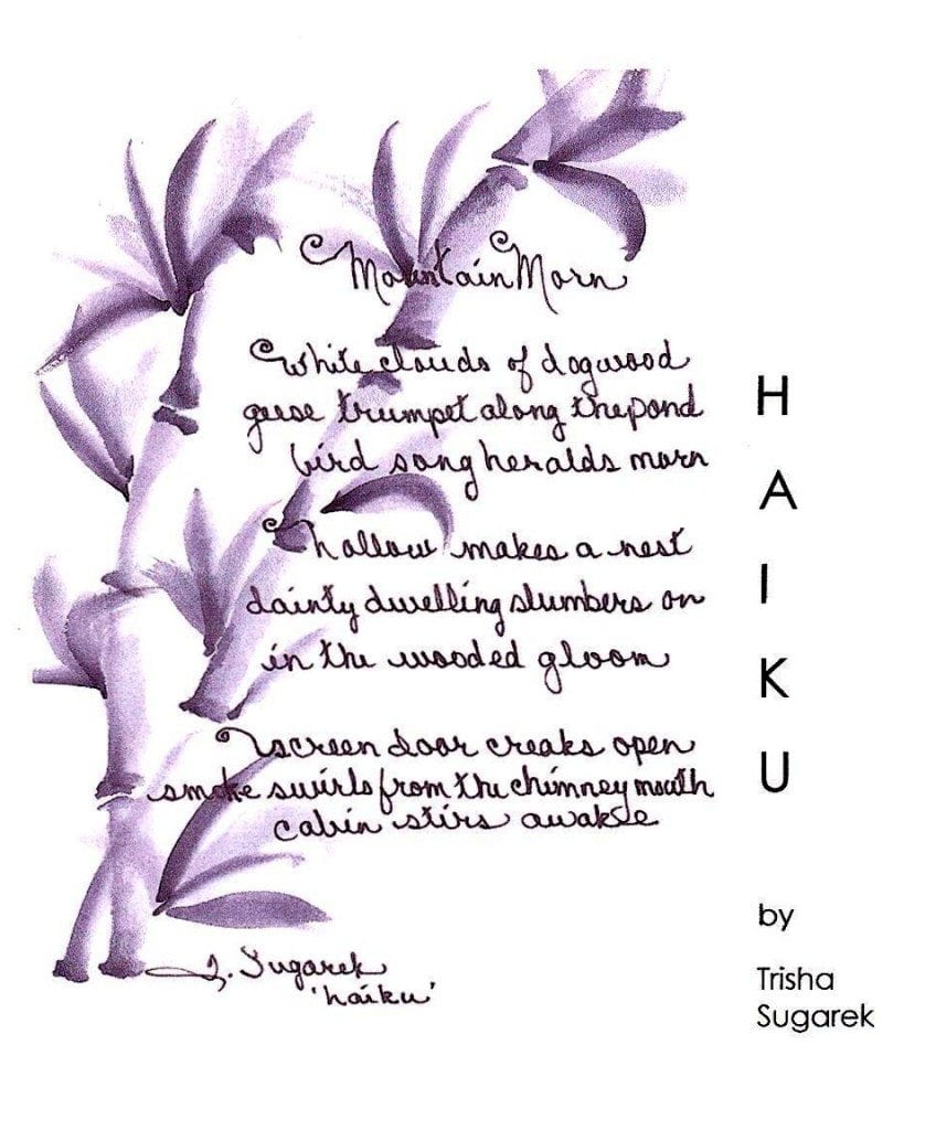 The World of Haiku, poetry with original ink drawings Trisha Sugarek